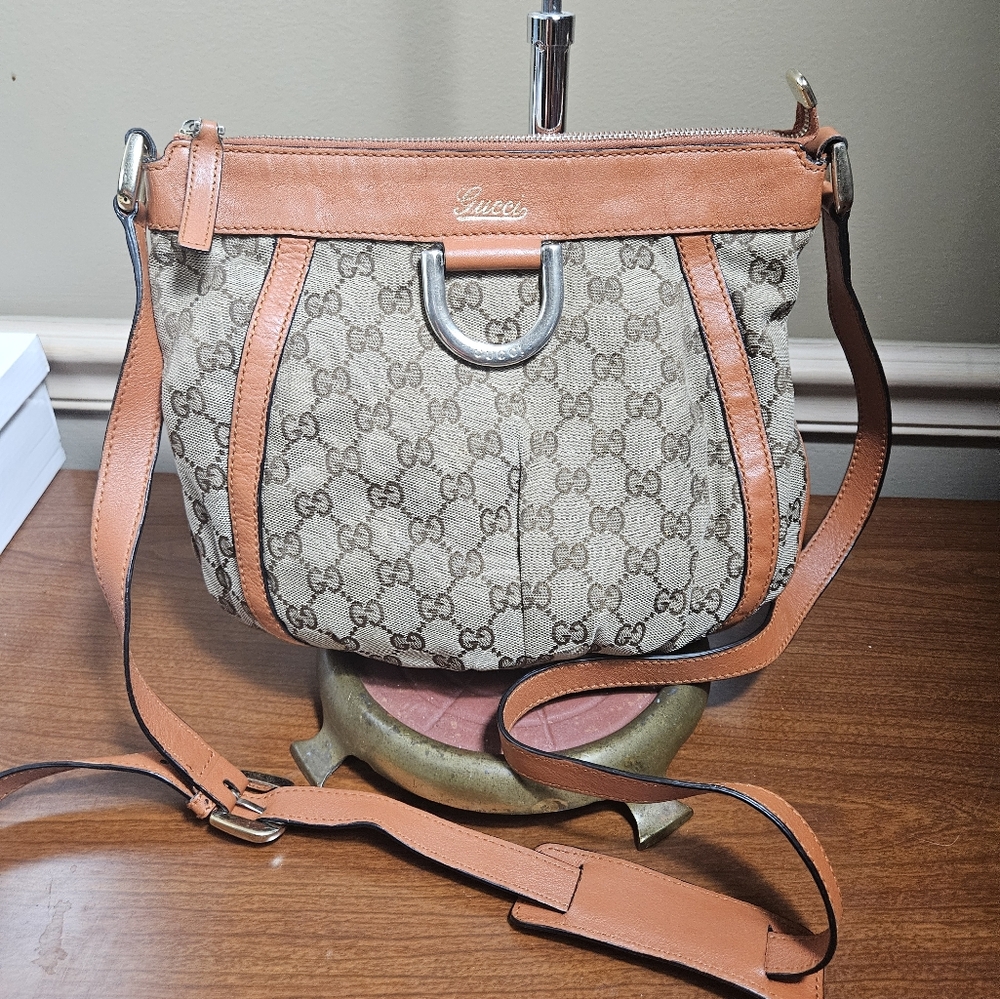 GUCCI Abbey Shoulder Bag 203257 Shoulder cross body Orange and Brown Bag